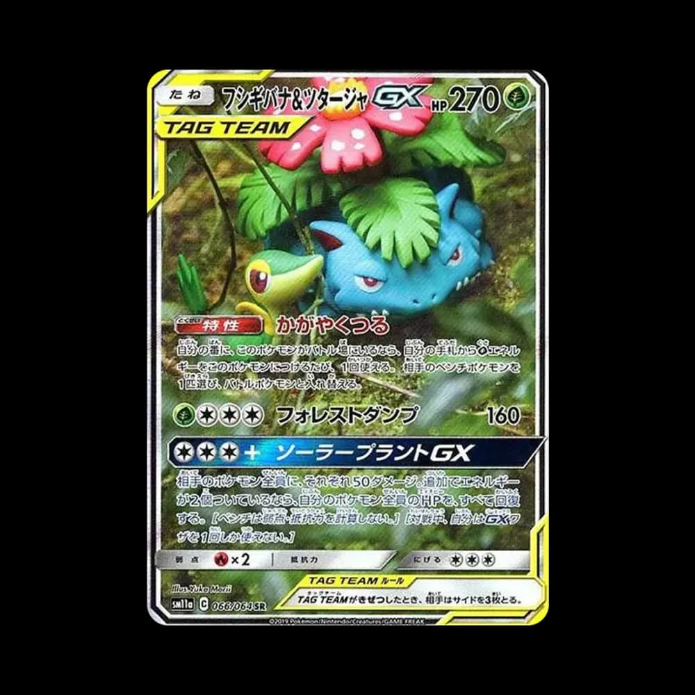 フシギバナ&ツタージャGX SR: SA[SM11a 066/064](強化拡張パック「リミックスバウト」)