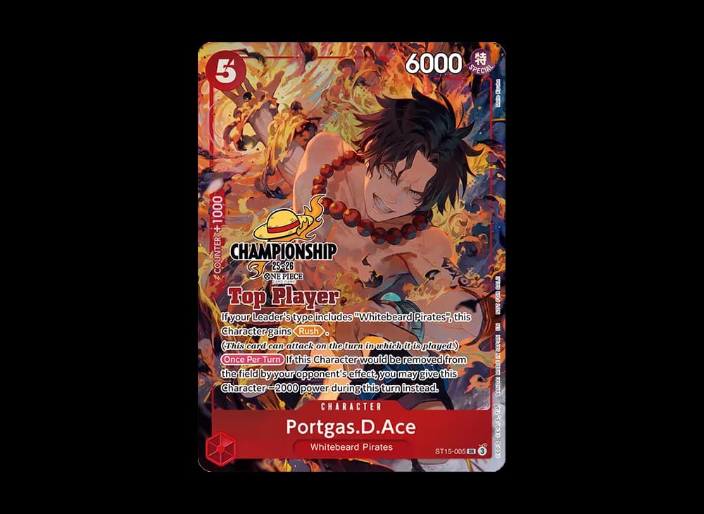 ポートガス・D・エース SR [ST15-005]【英語版】(プロモーションカード「チャンピオンシップ 25-26 トッププレイヤーパック」)