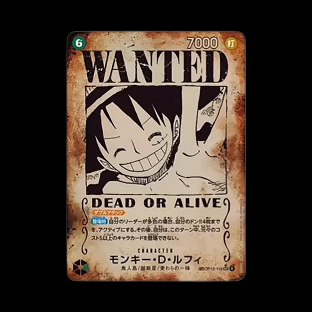 モンキー・D・ルフィ:手配書 SEC-SPC [OP13-118](ブースターパック「受け継がれる意志」)