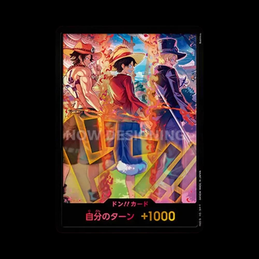 ドン!!カード (エース&サボ&ルフィ) :開封済(アニバーサリーセット「イングリッシュバージョン 3rd アニバーサリーセット」)
